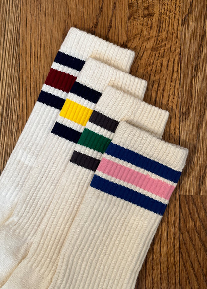 Retro Socks in Navy/Burgundy